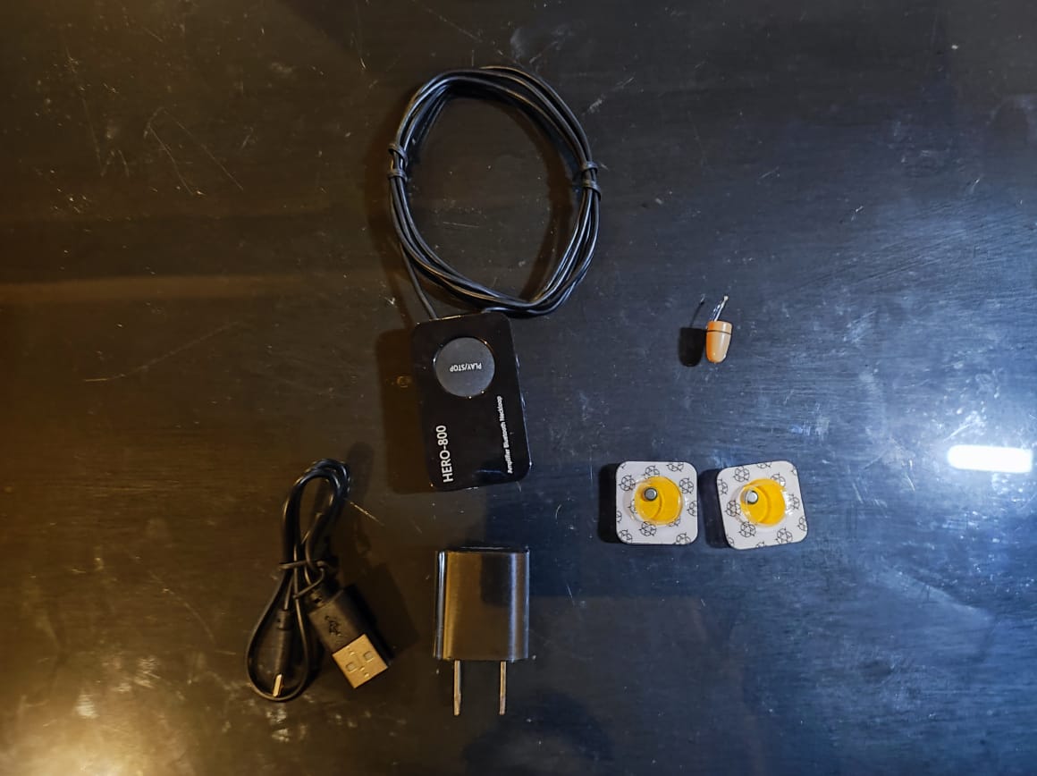Collar Bluetooth con Micrófono + Pinganillo (Nano Auricular)